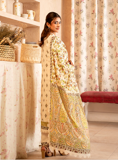 Winter Unstitched khaddar suits with printed – Calla Lily 3 Piece Suit
