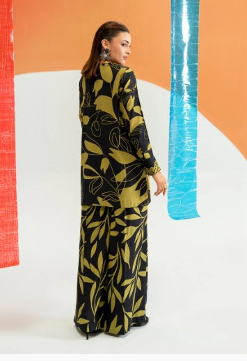 Olive Bloom Luxe 2-Piece Unstitched Printed Lawn Suit
